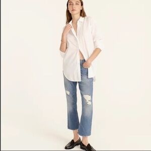 J. Crew Billie Demi Boot cut Crop Jeans 26 4 mid rise distressed casual ankle